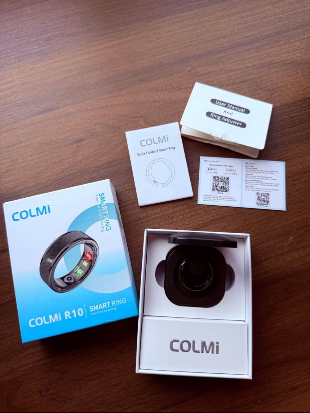R10 Smart Ring in Black - Smart Wearable for Notifications & Activity
